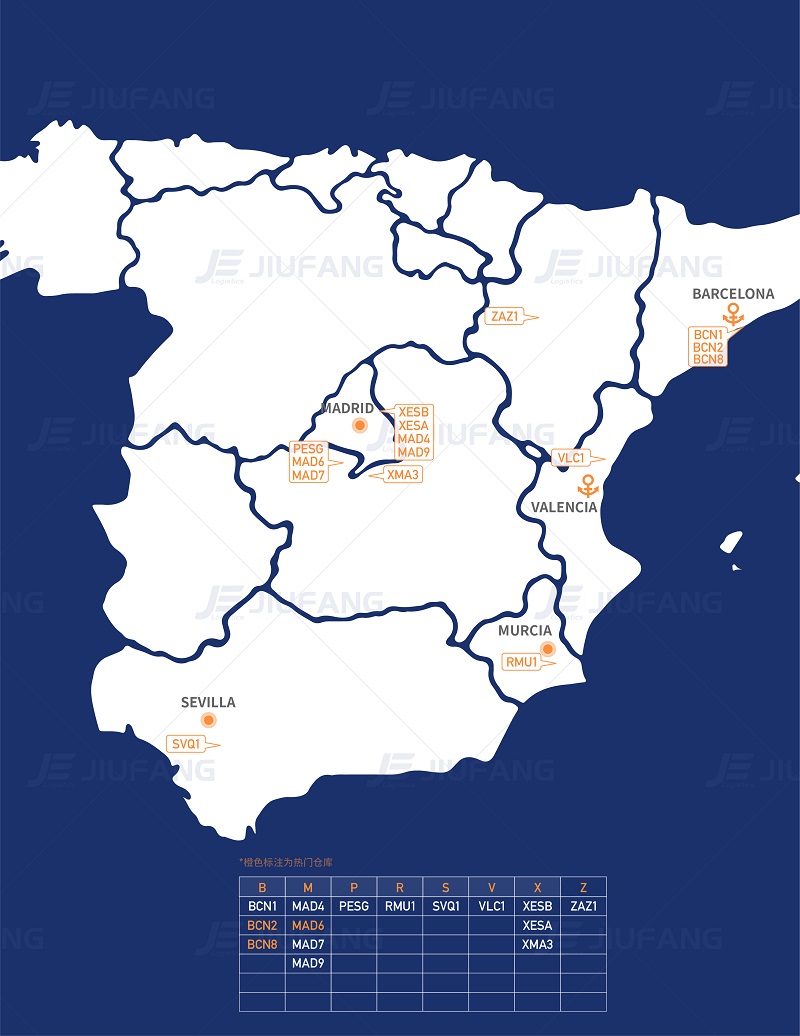 Spain FBA Warehouse location 2025